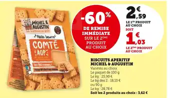 U Express MICHEL & AUGUSTIN Biscuits aperitifs offre