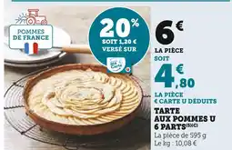 U Express U Tarte aux pommes 6 parts offre