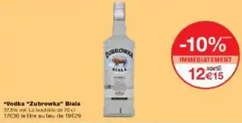 Monop' *Vodka "Zubrowka" Biala offre