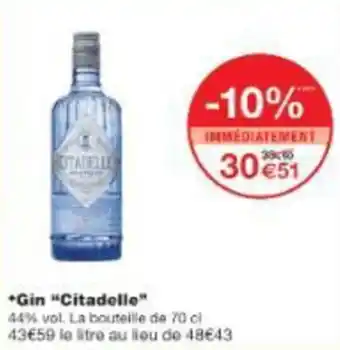 Monop' Gin "Citadelle" offre