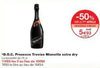 Monop' D.O.C. Prosecco Treviso Mionetto extra dry offre