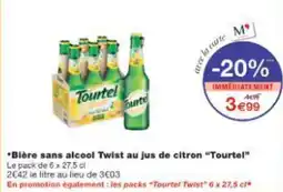 Monop' Bière sans alcool Twist au jus de citron "Tourtel" offre