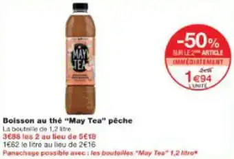 Monop' Boisson au thé "May Tea" pêche offre