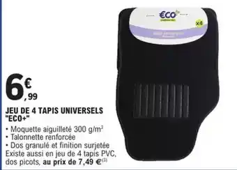 E.Leclerc L'Auto Jeu de 4 tapis universels eco+ offre