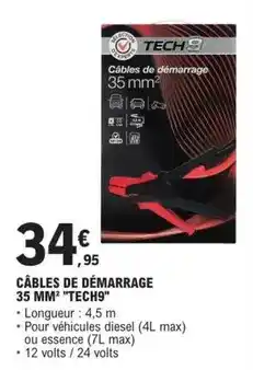 Tech9 - câbles de démarrage 35 mm2 tech9