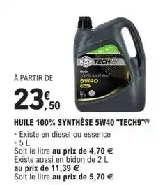 Essence - huile 100% synthese 5w40