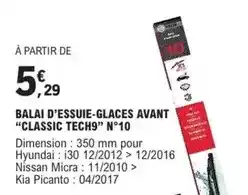 E.Leclerc L'Auto Tech9 - balai d'essuie-glaces avant classic offre
