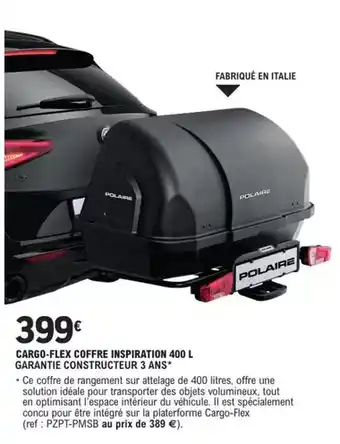 E.Leclerc L'Auto Cargo-flex coffre inspiration 400 l granite constructeur 3 ans offre