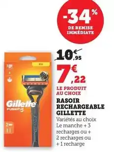 Bi1 Gillette - rasoir rechargeable offre