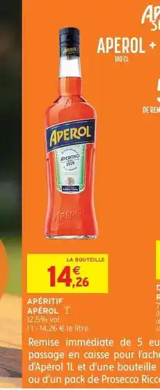 Intermarché Express Aperol - aperitif offre