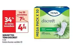 Auchan Tena - serviettes discreet offre
