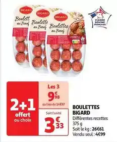 Auchan Bigard - boulettes offre