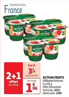Auchan Danone - activia fruits offre