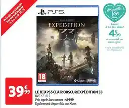 Auchan Avril - le jeu ps5 clair obscure expedition 33 offre