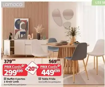 Conforama Buffet 4 portes 1 tiroir lenk offre