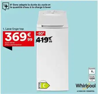 BUT Whirlpool - lave-linge top offre