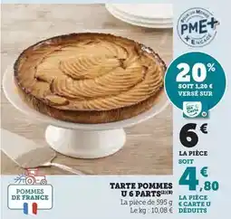 Hyper U U - tarte pommes 6 parts offre