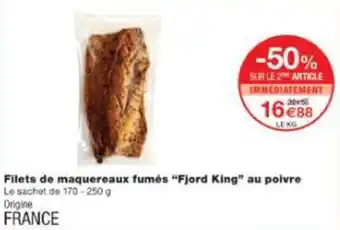 Monop' Filets de maquereaux fumés "Fjord King" au poivre offre