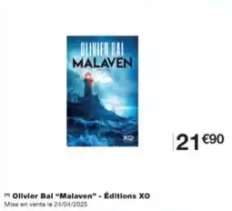 Monop' Olivier Bal "Malaven" - Ăditions XO offre