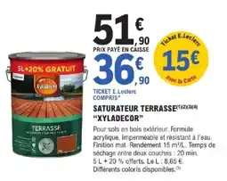 E.Leclerc Brico Saturateur terrasse "xyladecor" offre