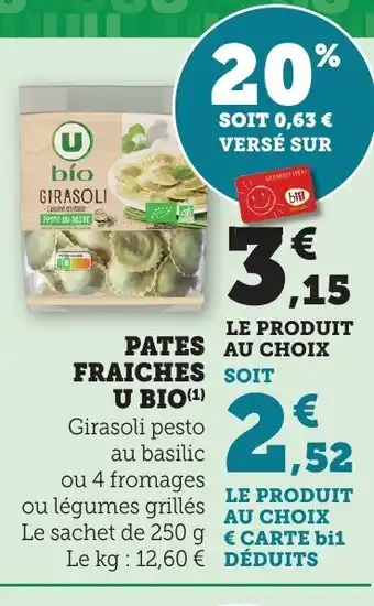 Maximarché Pates fraiches u bio offre