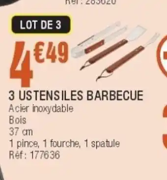 La Foir'Fouille 3 ustensiles barbecue offre