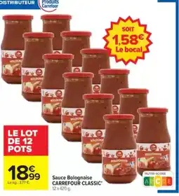 Carrefour Market CARREFOUR CLASSIC Sauce Bolognaise offre