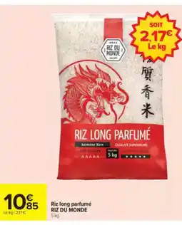 Carrefour Market RIZ DU MONDE Riz long parfumé offre