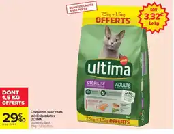 Carrefour Market ULTIMA Croquettes pour chats stérilisés adultes offre