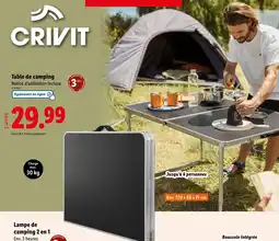 Lidl Table de camping offre