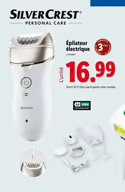 Lidl SILVERCREST Épilateur électrique offre