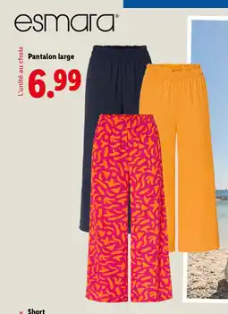 Lidl esmara Pantalon large offre