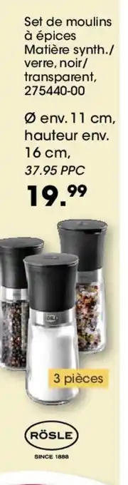 Möbel Martin Set de moulins à épices offre