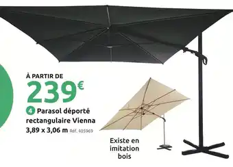 Mr Bricolage Parasol déporté rectangulaire Vienna offre
