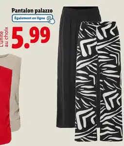 Lidl ESMARA Pantalon palazzo offre