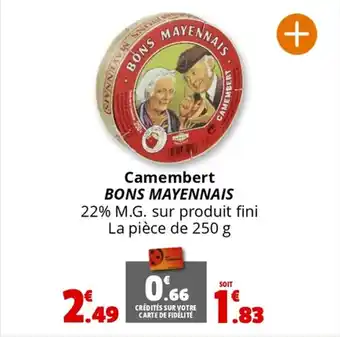 Coccimarket Camembert bons mayennais offre