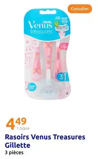 Action Gillette - rasoirs venus treasures offre