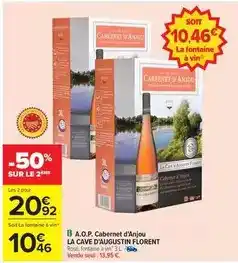 Carrefour Drive La cave d'augustin florent - a.o.p. cabernet d'anjou offre