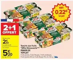 Carrefour Drive Yoplait - yaourts aux fruits offre découverte panier offre