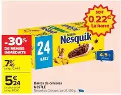 Carrefour Drive Nestlé - barres de céréales offre