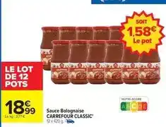 Carrefour Drive Carrefour - sauce bolognaise offre