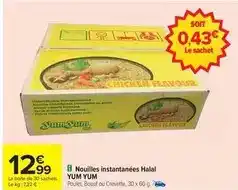 Carrefour Drive Nouilles instantanées halal offre