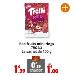 Coccimarket Red fruits mini rings trolli offre