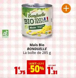 Coccinelle Express Maïs bio bonduelle offre