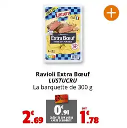 Coccinelle Express Ravioli extra bœuf lustucru offre