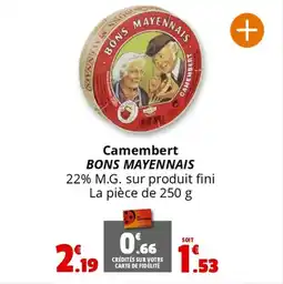 Coccinelle Express Camembert bons mayennais offre
