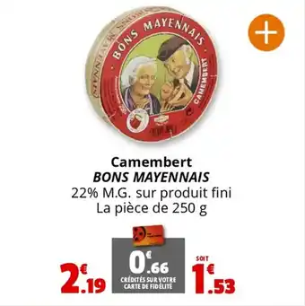 Coccinelle Express Camembert bons mayennais offre