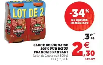Super U Sauce bolognaise offre