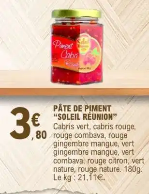 E.Leclerc PÂTE DE PIMENT “SOLEIL RÉUNION” offre