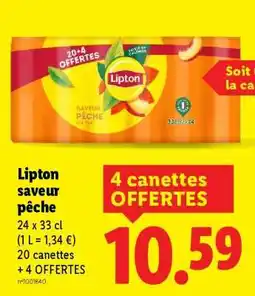 Lidl Lipton saveur pêche offre